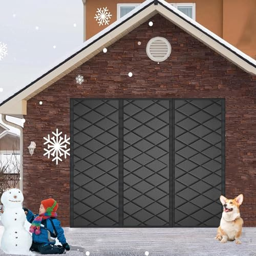 HGPFCB Magnetic Thermal Insulated Screen, Weatherproof Double Door Curtain for Winter and Summer