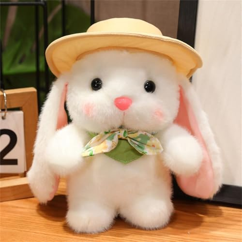 champracer PlüSchtier Hase Kaninchen Mit Schlappohren, Kuscheltier Hase, Osterhase Plüsch Kuscheltie, Hase Plüschtier Kuscheltie Superweich Plüschhase (Weiß, 18 cm)