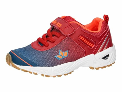 Lico Barney Hallenturnschuhe, rot/Petrol/orange, 34 EU