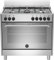 AMN965EXV - Cocina de gas con horno eléctrico, 5 fuegos, 90 x 60 cm, inoxidable