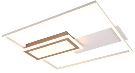 RL LIVE YOUR LIGHT LED Deckenleuchte SPIRO ultraflach mit Fernbedienung in Grau, dimmbar, Breite 53cm
