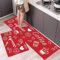 Alfombra Cocina 50X80Cm+50X160Cm Graffiti Rojo Vinilica Juego 2 Cuero Alfombras Cocina Antideslizante,Pasillo De PVC Impermeable,Antideslizante Y Resistente Antifatiga Al Aceite