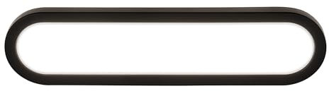 BRILONER - LED Spiegelleuchte Bad mit indirektem Licht, IP44 Spritzwasserschutz, Wandmontage, Badezimmerlampe, Spiegellampe Bad, Lampe Badezimmer, Badlampe Wand, 35 x 9 x 4 cm, Schwarz