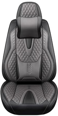 ELLIAT Komplettset Autositzbezüge für Opel Zafira Astra Agila Combo Ampera Karl Crossland Gt X Mokka Mokka-E Adam,Leder Wasserdichter Universal Set grau