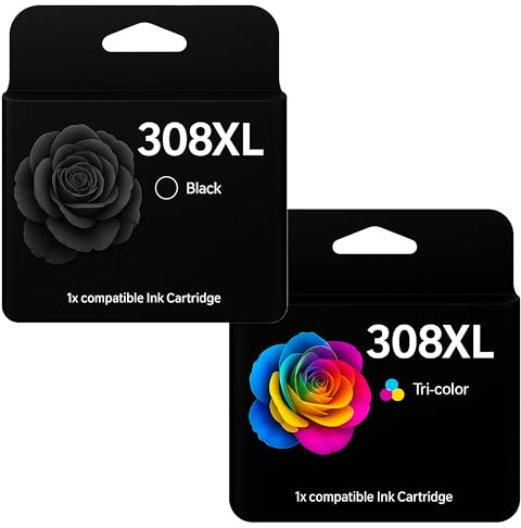Eurotone 308XL 2X Patronen Black Color kompatibel für HP 308 308XL HP Envy 6110 6120 6130 6520 6530