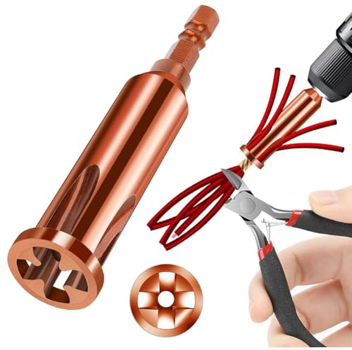 Veciado Universelles Drahtverdrillwerkzeug, Kabelabisolierer und Drahtverdrillwerkzeug zum Abisolieren und Verdrillen Von Kabeln, Angetrieben Durch Bohrmaschine