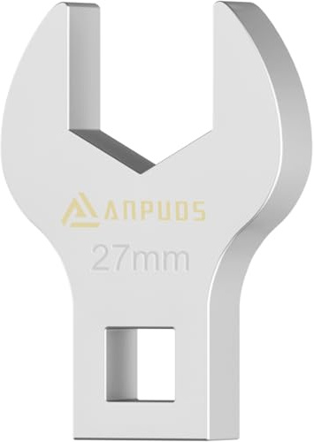 ANPUDS Hahnenfußschlüssel 27mm, 1/2 V-Typ Drehmoment Gabelschlüssel | Metrisch, Maulschlüssel, für Wartung von Wasserhähnen, Maschinenmuttern und Klimaanlagen