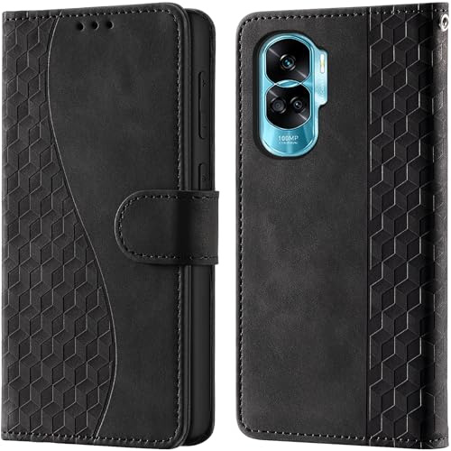 CaseGla Cover per Honor 90 Lite / X50i 5G PU Pelle Custodia Flip Negro | Blocco RFID, 3 Scomparti,1 tasca per banconote, Chiusura magnetica, Supporto, robusta cover in flip per Honor 90 Lite