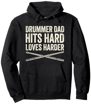 Funny Dad Vintage Papa Rock Metal Drums Hits Musik Geschenk Pullover Hoodie