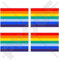 INCA Flagge Inka-Reich Cusco, INCAS Cuzco PERU Peruaner, Südamerika 50mm Auto & Motorrad Aufkleber, x4 Vinyl Stickers