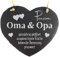 camolo Schieferherz 20x17cm Mit Spruch Deko Wandbild Zum Aufhängen Herz Schiefer Natur Geschenk (Pension Oma & Opa)