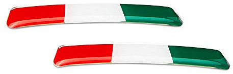 4R Quattroerre.it 14171 Aufkleber Italien Flagge für Schalthebel Alfa Giulia Stelvio, 2er-Set, Gelb