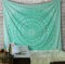 RAJRANG Elefant Mandala Wandteppich Boho Bohemian Dekor Wandbehang Hippie Wandbehänge Mandala Stoff 230 x 213 cm Grün