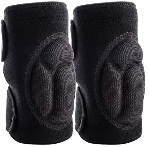 Jodsen Knee Pads for Work, Protective Garden Kneeling Pads Anti-Slip Collision Avoidance Knee Sleeve for Women and Men, Multifunction Knee Caps for Gardening, Sport, Skating (Black)