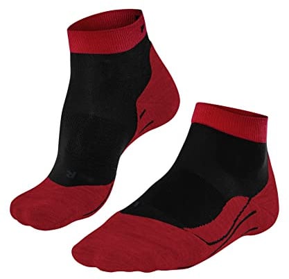 FALKE Herren Laufsocken RU4 Endurance Short M Sso Baumwolle Funktionsmaterial antiblasen 1 Paar, Schwarz Black 3008, 46-48