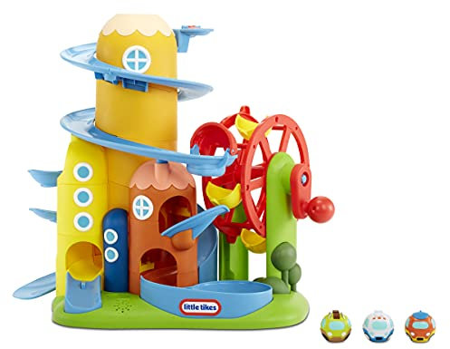 Little Tikes Learn & Play Roll Arounds Turnin' Town, Kinderspielzeug - Autos & Spielset für Kleinkinder, ab 18 Monaten - Inkl. 3 Fahrzeuge
