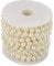 Pearl Beads String Chain Garland, 10m/roll Grinding Pearl Wire Beads Garland String DIY Wedding Decoration for Party Home Decoration 8mm (Beige)