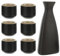 Juego de Sake de Cerámica Y Tazas de Sake Japonés Juego de Sake de Porcelana Botella Tokkuri Y Seis Tazas de Sake Ochoko Juego de Sake para Servir en Casa O Restaurante
