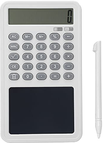 Calculator Writing Tablet Portable Basic Calculator Notepad with LCD Writing Tablet and Stylus Pen for Office Home Student Notepad Carrying Cases