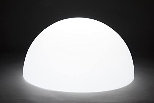 Design Gartenleuchte Baby Moon Halbkugel Durchmesser 55 cm Beleuchtung mit Lampenfassung E27 mit Stromkabel IP65 Made in Italy