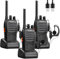 Baofeng Walkie Talkies Profesionales Radiocomunicación Radio de Largo Alcance PMR Transceptor Recargable，con Auricular, USB Cargador, Batería para Actividades al Aire Libre y Trabajo (3 Piezas)