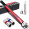 Aurlloct Drehmomentschlüssel 5-70 Nm 3/8 Zoll, Auto und Motorrad, inkl. Verlängerung mit 75 mm, Zündkerzenstecker 14mm und 16mm, Adapter 1/4, Rot