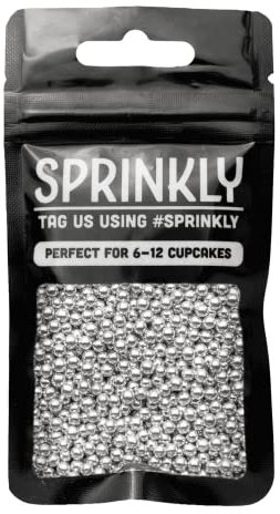 SPRINKLY - Metallic Pearls - Silver - 4mm - 30g