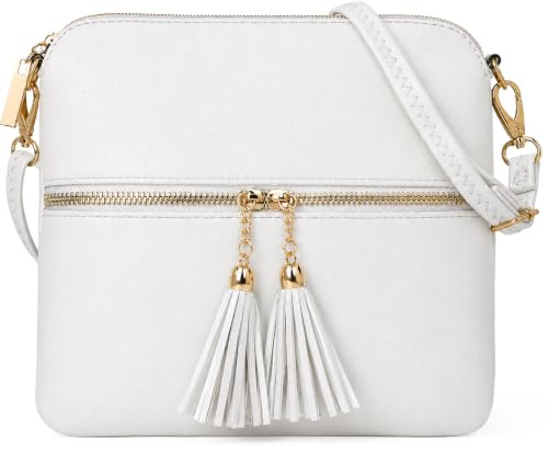Woodland Leathers Crossbody Bags for Women, Designer Faux Leather Small Shoulder Bag for Women With Adjustable Strap, Ladies Multiple Compartments Messenger Bag