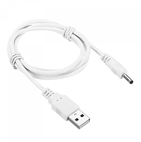 sourcing map 1 Stück USB Stecker auf DC 3.5 x 1.35mm Stecker Netzkabel 100cm Ladekabel Stecker für Nachtlichtlampe Mini Lüfter Weiß