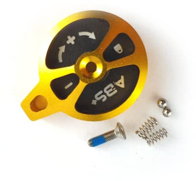 QQY Gabel Supension Lock Cover Schultersteuerung Dämpfer Gabel Speed Lock Abdeckung MTB Fahrrad Gabelschalter für ein Fahrradzubehör (Gold)