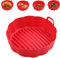 Fodere per friggitrice ad aria da 7,5, 1 pentola in silicone per friggitrice ad aria, accessori per friggitrice ad aria, cestino in silicone riutilizzabile per friggitrice ad aria, colore rosso