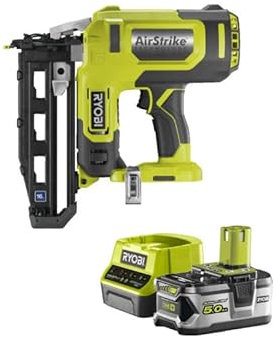 Pack RYOBI Cloueur de finition à air comprimé 18 V One+ R16GN18-0 - 1 Batterie 5.0Ah - 1 Chargeur rapide RC18120-150