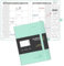 POPRUN Monatskalender 2023 2024 22 x 16,5 cm - 18 Monate Monatsplaner (Jul 2023 - Dez 2024) - 1 Monat 4 Seiten, 100 g/m² Papier, Monatsregister, PU-Leder Softcover, 112 Seiten - Mintgrün