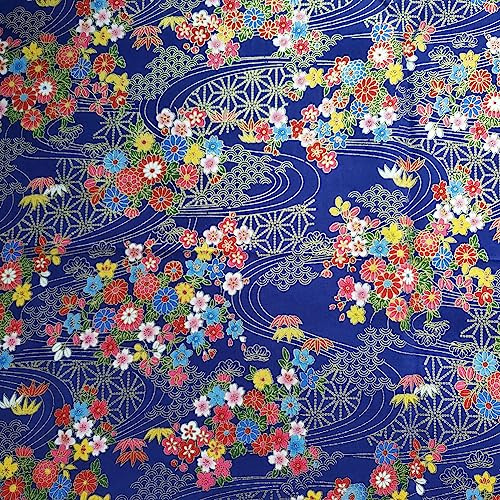99 x 144,8 cm japanischer Stil Stoff von Yard DIY Baumwolle Kimono Stoff zum Nähen von Kleidung A19