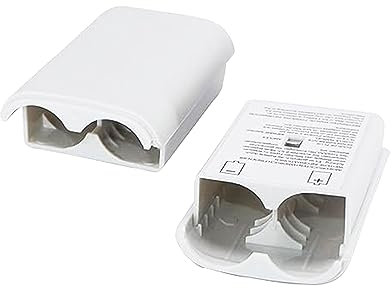 LiXiongBao 2 Pack Battery Cover Case for Xbox 360 Wireless Controller,Replacement Battery Pack Shell Compatible with Xbox 360 - White