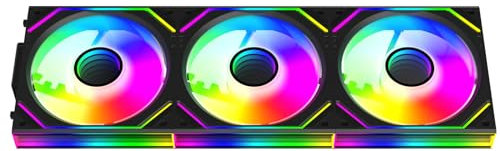 TZMRIT Interstellar-V2 Infinity Mirror ARGB PWM Fan 120mm Black, RGB Fan 120 mm,Triple Pack
