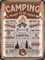 LANOLU XXL Retro Blechschild CAMPING Sprüche Vintage Bilder, Schilder Camping, Camper Gadgets lustig, Wohnwagen Geschenke, Camper Geschenke Wohnmobil 30x40cm