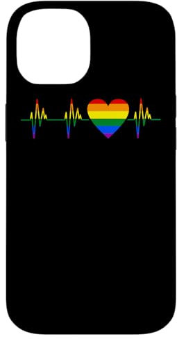 Hülle für iPhone 14 Pride Heartbeat Fun LGBTQ Gay Lesbian Stolze Unterstützungsgrafik