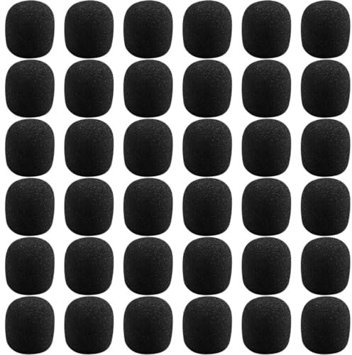TOYANDONA 50pcs Microphone Windscreen Covers Soft Sponge Protection for Ktv Stage Interviews Comfortable Durable Fit for Headset and Handheld Mics