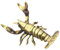 MUSISALY Brass Lobster Figurine Vintage Desktop Pen Holder Retro Krebse Statue Für Stilvolle Schreibtischdekoration Messing Für Zuhause Und Büro
