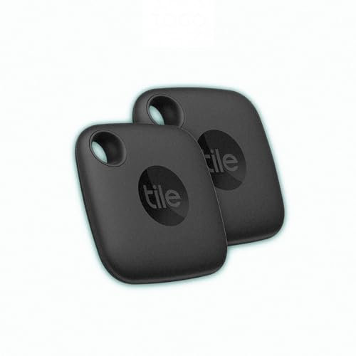 Pack de 2 Buscadores de Objetos Bluetooth - Smart Air Tracker Tag Negro, Compatible con Apple Buscar (Solo iOS), Localizador para Llaves, Mascotas, Carteras y Equipaje, Batería Reemplazable