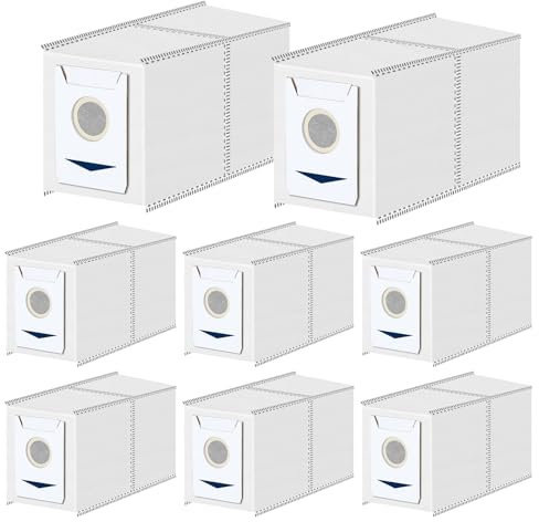 VIEWALL Staubbeutel für Ecovacs DEEBOT T30 Omni/DEEBOT T30 PRO OMNI Saugroboter Absaugstation,Staubbeutel Ersatzteile,8 Stück 3L Hohe Kapazität Staubsaugerbeutel Zubehör