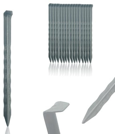 Zelt-Heringe aus Stahl - 18,5 cm - 24 cm Heringe Camping Erdnägel Häringe Zelt Bodenanker für BödenHäringe Zelt, Zeltzubehör Heringe für Camping, Gartenarbeit (18,5 cm, 6)