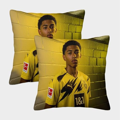 CULPRT Kissenbezug Jude Bellingham 2er Set Kissenbezüge Dekorative Weiche Komfort Für Home Decoration 45x45cm