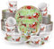 VEWEET, Série XMAS, 60 Pièces Service de Table de Noël pour 12 Personnes | Vaisselle en Porcelaine pour Fête de Noël | Assiette Plate/Dessert, Assiette Creuse, Tasse et Soucoupe | Va au Lave-vaisselle