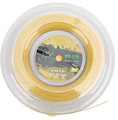 TIKATARER Corda da Tennis, Diametro Filo 1,25 Mm 200 M Corda per Racchetta da Tennis in Poliestere con Design a Doppia Coste per Allenamento Quotidiano Amatoriale (Yellow)