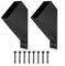 Black Coated Pergola Brackets, Heavy Duty Connector for 2x4 Wood Posts (2pcs)