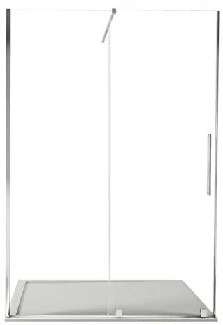 Porte de douche coulissante 8mm H200 sans profils BRENTA - 170
