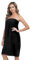 Chic Defend Damen Sauna Frottee Bademantel Saunakilt Saunatuch 100% Baumwolle Sauna Kilt Badeponcho mit Gummizug und Klettverschluss, Schwarz