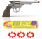 Diecast Metal Cowboy Gun and 8 Shot Ring Gun Caps Bundle Best For, toy guns for boys, cap guns for kids, pretend weapons, revolver gun